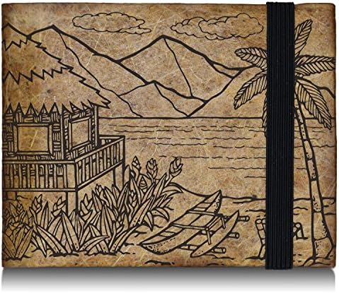 Green Banana Men's Eco-Leather Wallet RFID Blocking Bifold (Castaway Black)