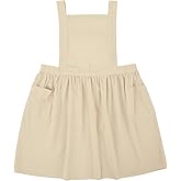 Surblue Kids Retro Aprons Pinafore Apron for Girls Boys Cotton Linen Aprons for Children