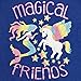 Girl’s 2 Piece Pajama Set with Slipper Socks – Magical Friends - Mermaid and Unicorn Print