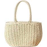FENBEN Straw Hobo Bags for Women Weave Crossbody Bag Beach Purse Rattan Shoulder Handbag Vacation