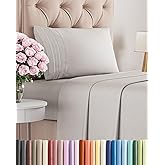 Twin XL Size 3 Piece Sheet Set - Comfy Breathable & Cooling Bed Sheets Set - Hotel Luxury Bedding for Women, Men, Kids, Teens, Boys & Girls - Deep Pockets, Soft, Wrinkle Free - Oeko-Tex - French Grey
