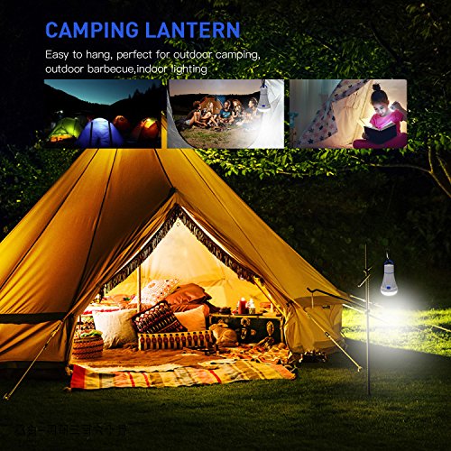 image for PACEARTH Camping Tent Light Bulb Lantern Flashlight 6LED 3W 4 Modes Ca