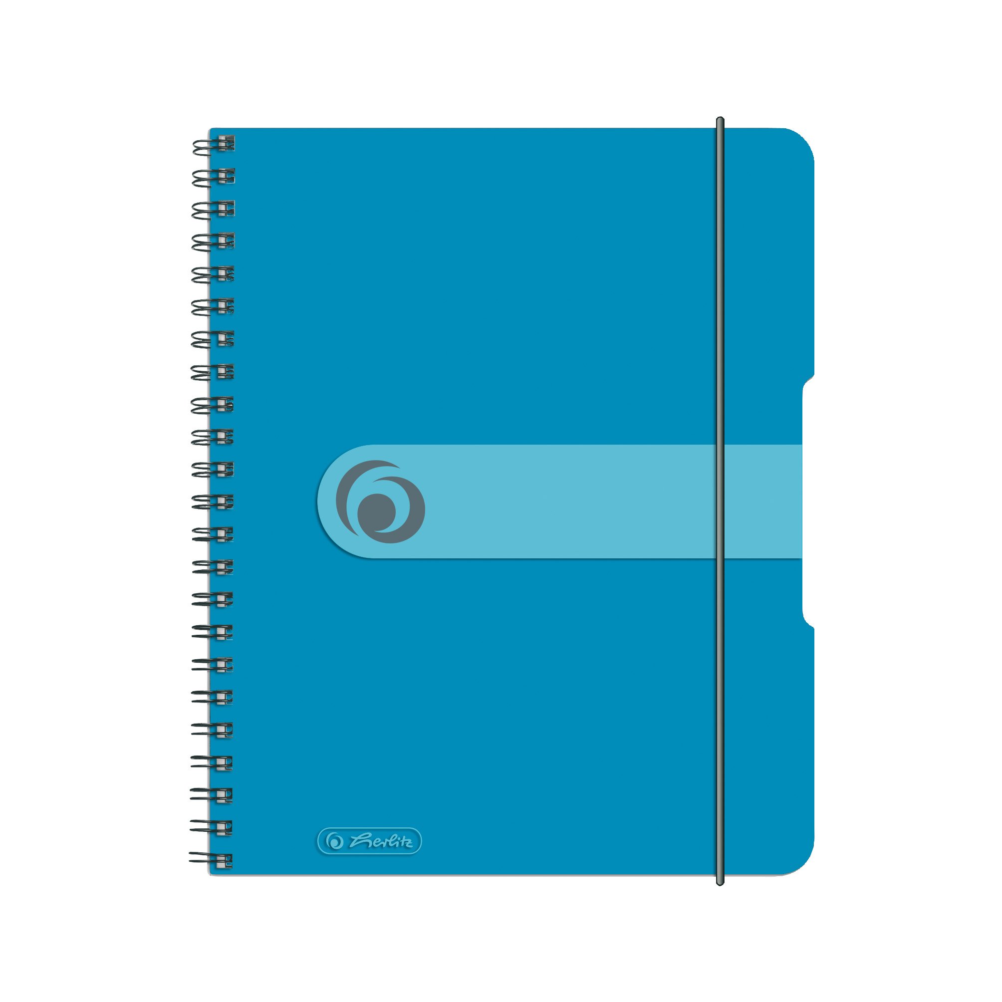 Herlitz to go 11293800 Spiral-Bound Notepad A5 Pack of 2 Wood-Free Paper 80 Pages Blue