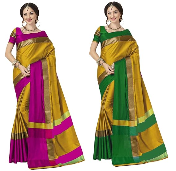 Women's Sarees Cotton Saree with Blouse Piece
