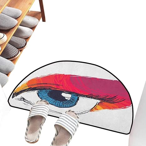 Amazoncom Thin Door Mat Eye Simple Sketch Art Of A Single