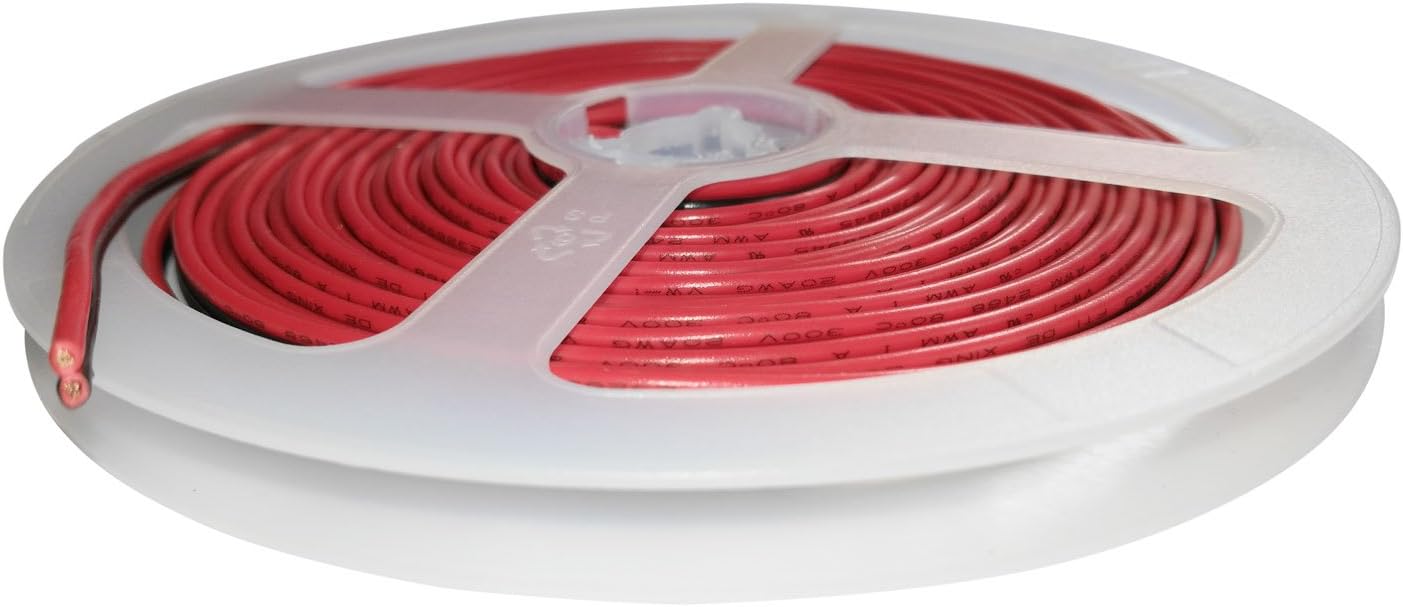 Extension Cord Cable 20 Gauge Electrical Wire 20AWG 2 Conductor UL1007 Strands for LED Strip Lights Single Color 3528 5050, 16.4ft