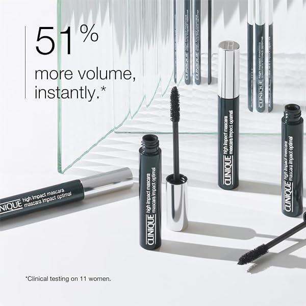CLINIQUE HIGH IMPACT MASCARA | LENGTHENING, VOLUMIZING + SAFE FOR SENSITIVE EYES, BLACK, 0.24 FL OZ