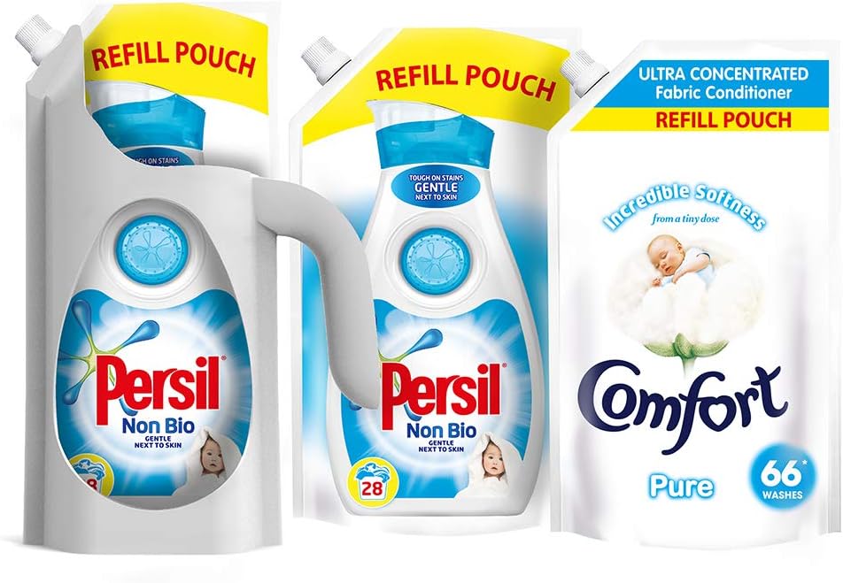 Online Exclusive: Persil And Comfort Essential Laundry Kit in Reduced Plastic Pouches