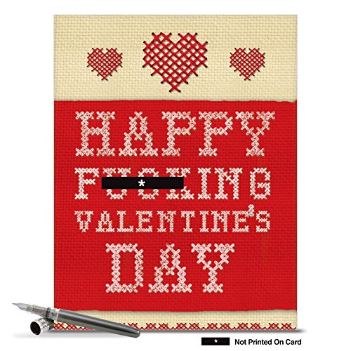J2142VDG Jumbo Funny Valentine’s Day Card: Happy Efing Valentines – With Envelope (Extra Large Version: 8.5” x 11”)