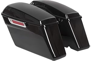 Chrome Black Saddlebag Bracket Guard Bars for 2014-2019 Harley Touring Street Road Glide FLHX