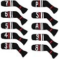 Scott Edward 10 Pcs Golf Club Head Covers for Irons Cuteness and Basically Socks Shape Washable & Durable Golf Club Head Prot