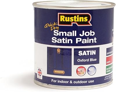 Rustins Small Job Satin Paint Oxford Blue 250ml