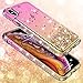 LK Case for iPhone Xs Max, [Gradient Quicksand Series] Glitter Liquid Floating Flowing Sparkle Flexible TPU Bling Diamond Clear Protective Case for Apple iPhone Xs Max - Gold