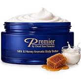 Premier Dead Sea Anti-Aging Body Cream - Milk &amp; Honey 5.95 Fl Oz | For Dry Skin with Dead Sea Minerals, Firming Lotion for Women, Luxury Skin Care