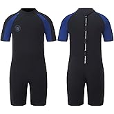 Lemorecn Kids 3mm & 2mm Wetsuits - Youth Shorty Premium Neoprene Wetsuit for Boys & Girls