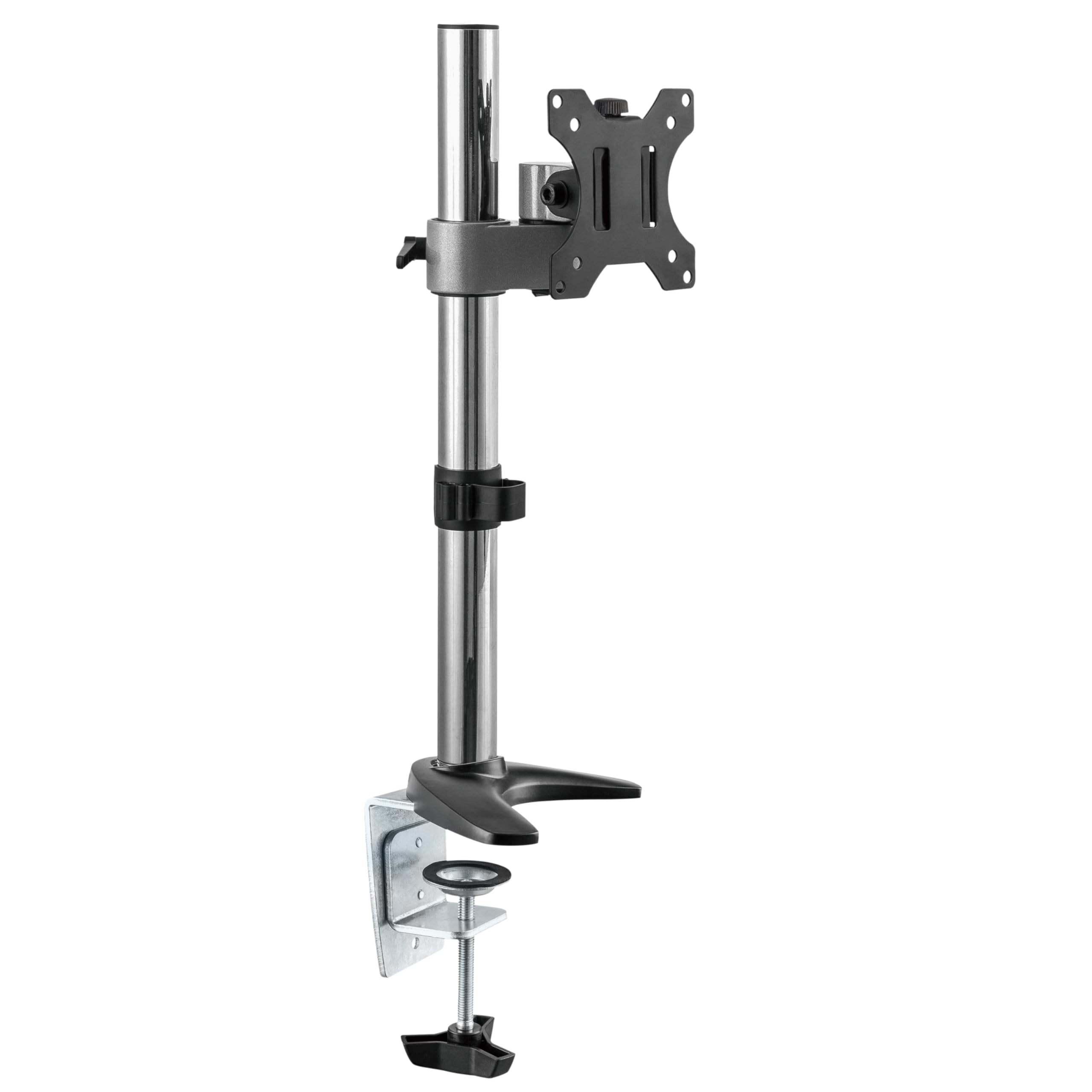 RICOO Single Monitor Stand Tilt TS2411 Swivel 13-30 Inch Universal VESA 75x75 100x100 Mount also Curved Screens Computer Monitor Bracket