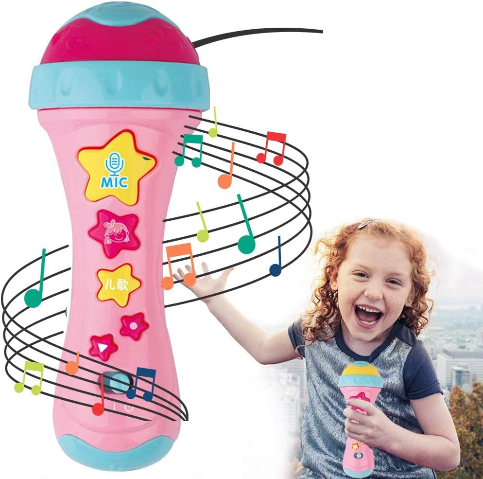 ​Kids Microphone Karaoke, Funny Music Karaoke Toys with Long-recoding & Voice Change ​for Boys and Girls​ ​Music Playing Singing Anytime​(Random)