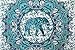 Turquoise Green Elephant Tapestry Wall hanging Elephant Tapestries Hippie Tapestry Mandala Tapestries Wall Tapestries Bohemian Tapestries in Teal Aqua Indian Tapestry Wall Hanging by Jaipur Handloom