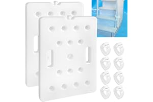 FMOACEN 2 PCS Swimming Pool Ladder Weights, Universal Water Sand Anchors Bin Stabilizers with 8 Adjustable Straps Sturdy Pool Weights for Above Ground or Inside Pools Easy Step System