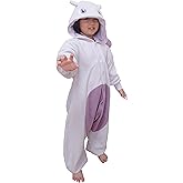 SAZAC Kigurumi - Pokemon - Mewtwo - Onesie Jumpsuit Halloween Costume -Kids Size (5-9 Year Old) Purple