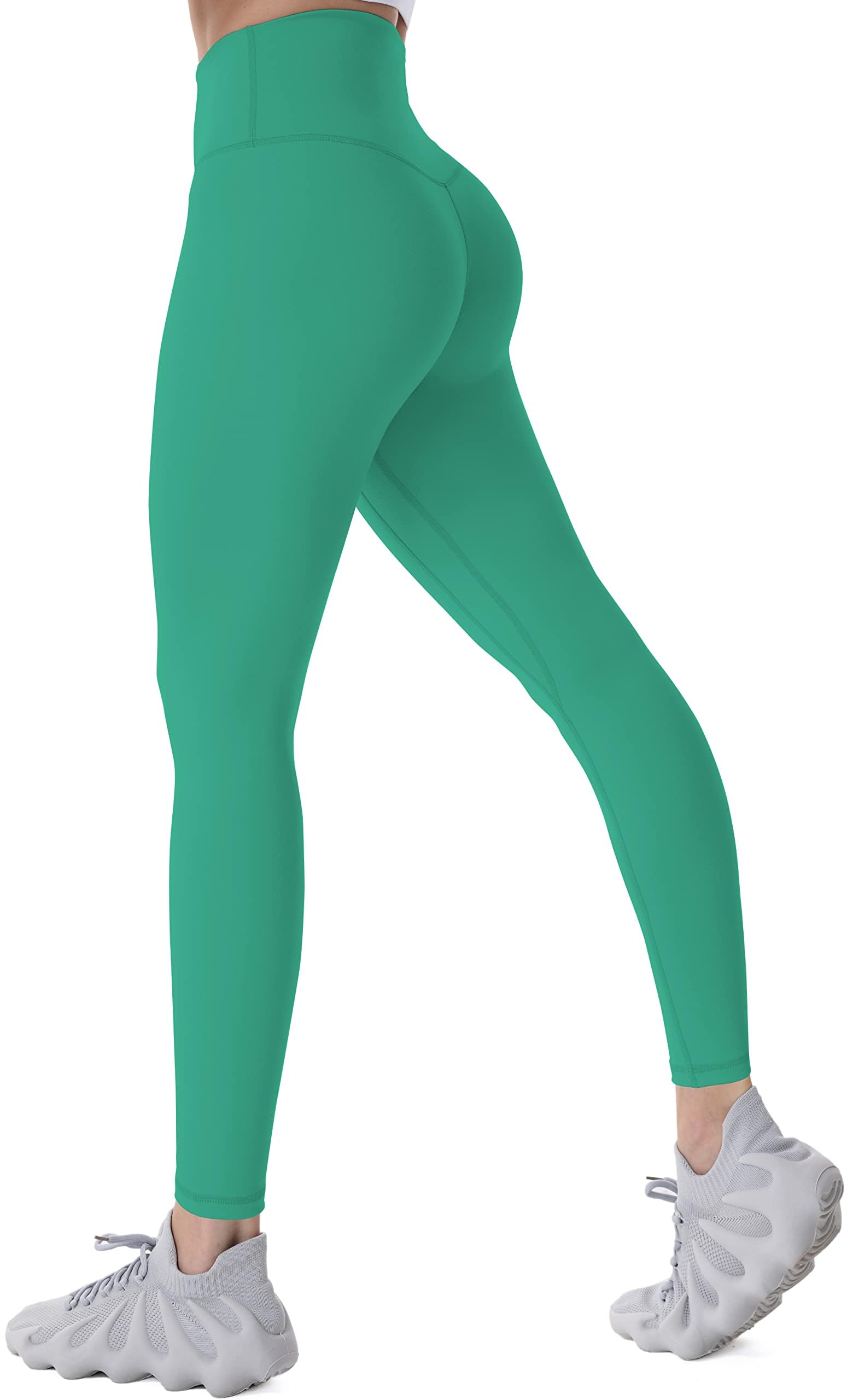 Photo 1 of Sunzel Workout Leggings for Women, Squat Proof High Waisted Yoga Pants 4 Way Stretch, Buttery Soft Sunzfly 28" Golf Green Large