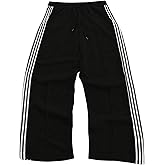 GORGLITTER Men's Stripe Barrel Pants Y2k Wide Leg Workout Sweatpants Baggy Casual Athletic Trousers Streetwear