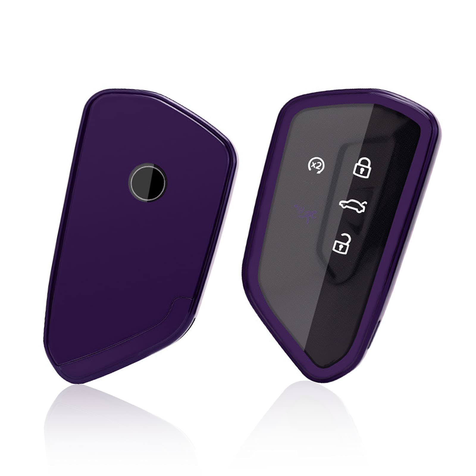 GAFAT Key Cover for 2020-2026 Golf 8 8.5 Tiguan 3/Seat Leon 4 Ateca/Formentor Terramar Tavascan Born/Octavia 4 Kodiaq ii Enyaq Elroq/ID3 ID4 ID7 Passαt B9 Multivan T7, TPU Silicone Key Case (Purple)