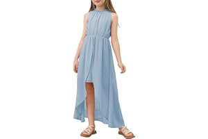 blibean Tween Girls 2024 Dresses Turtleneck Elegant Semi Formal Dress 6-15 Years