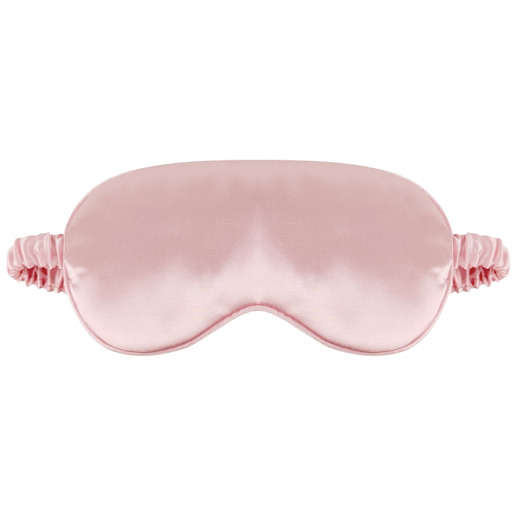 Photo 1 of 1 Pack Sleep Mask, Silk Eye Mask with Elastic Strap, Breathable Eye Mask for Sleeping,Travel, Girls, Women, Men (Pink)