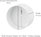 Manrose 100mm Extractor Fan Vent Back Draught Shutter 2 Flaps 1 Spring view 2