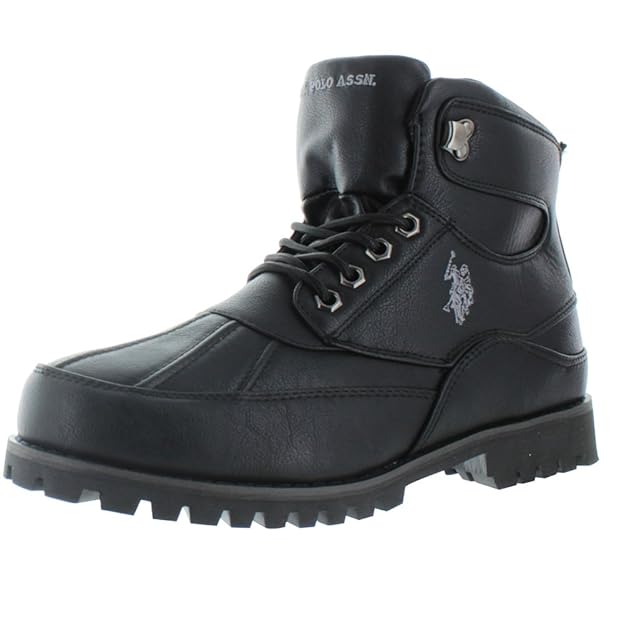 Buy U.S. Polo Assn Men's Post Hiking Duck Boots Winter Black Size 8 at