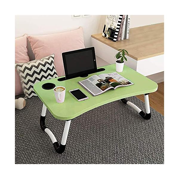 Laptop-Bed-TablePortable-Lap-DeskNotebook-Stand-Reading-HolderNotebook-Table-Dorm-Desk-with-Foldable-Legs-Cup-Slotfor-Eating-BreakfastReadingWatching-Movie-on-BedSofa60-x-40cmGreen Laptop Bed Table,Portable Lap Desk,Notebook Stand Reading Holder,Notebook Table Dorm Desk with Foldable Legs & Cup Slot…