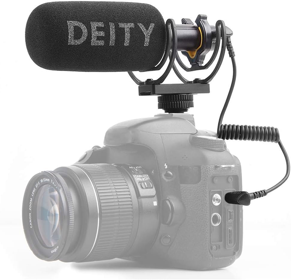 Deity V-Mic D3 Super-Cardioid Directional Shotgun Microphone with PERGEAR Deadcat Windshield & Cold Shoe Rycote Shockmount for DSLRs, Camcorders, Smartphones, Tablets, Handy Recorders
