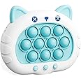 PLIOPYIK Fast Push Game,Pop Bubble Game Handheld Fast Push Game Machine, Novelty Fidget Toys for Kids Adults (Blue Cat)