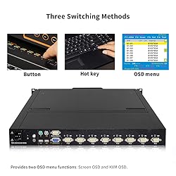8-Port VGA Rack Mount KVM Console, 19" Rackmount