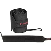Harbinger Pro 20-Inch WristWraps with Thumb Loop for Weightlifting (pair) , Black