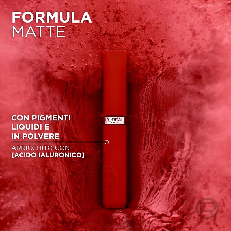 L'Oréal Paris Rossetto Liquido, Colore Intenso, Formula Matte a Lunga Durata, Con Acido Ialuronico, Resistente alle Sbavature, Infaillibile Matte Resistance, Tonalità: 115 Snooze Your Alarm