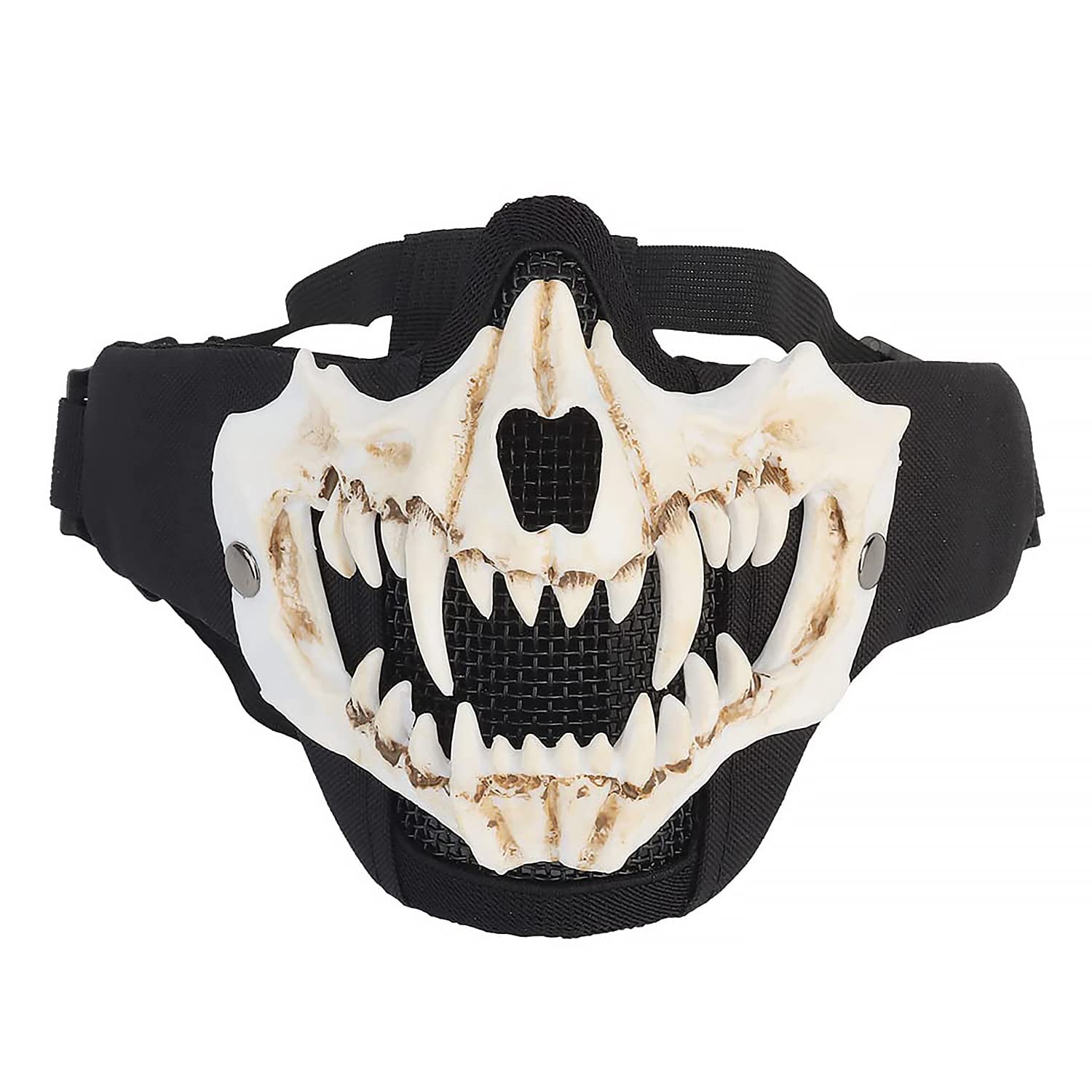 Yzpacc Airsoft Half Face Masks Tactical Face Protection Mesh Mask for Halloween Cosplay Paintball CS Hunting Cosply
