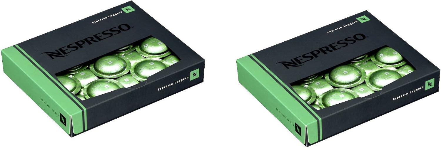 50 Nespresso Espresso Leggero Coffee Cartridges Pro NEW (2 boxes 100