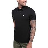 INTO THE AM Polo Shirts for Men - Slim Fit Short Sleeve Collared Shirt S - 4XL Fitted Collar Polos for Work