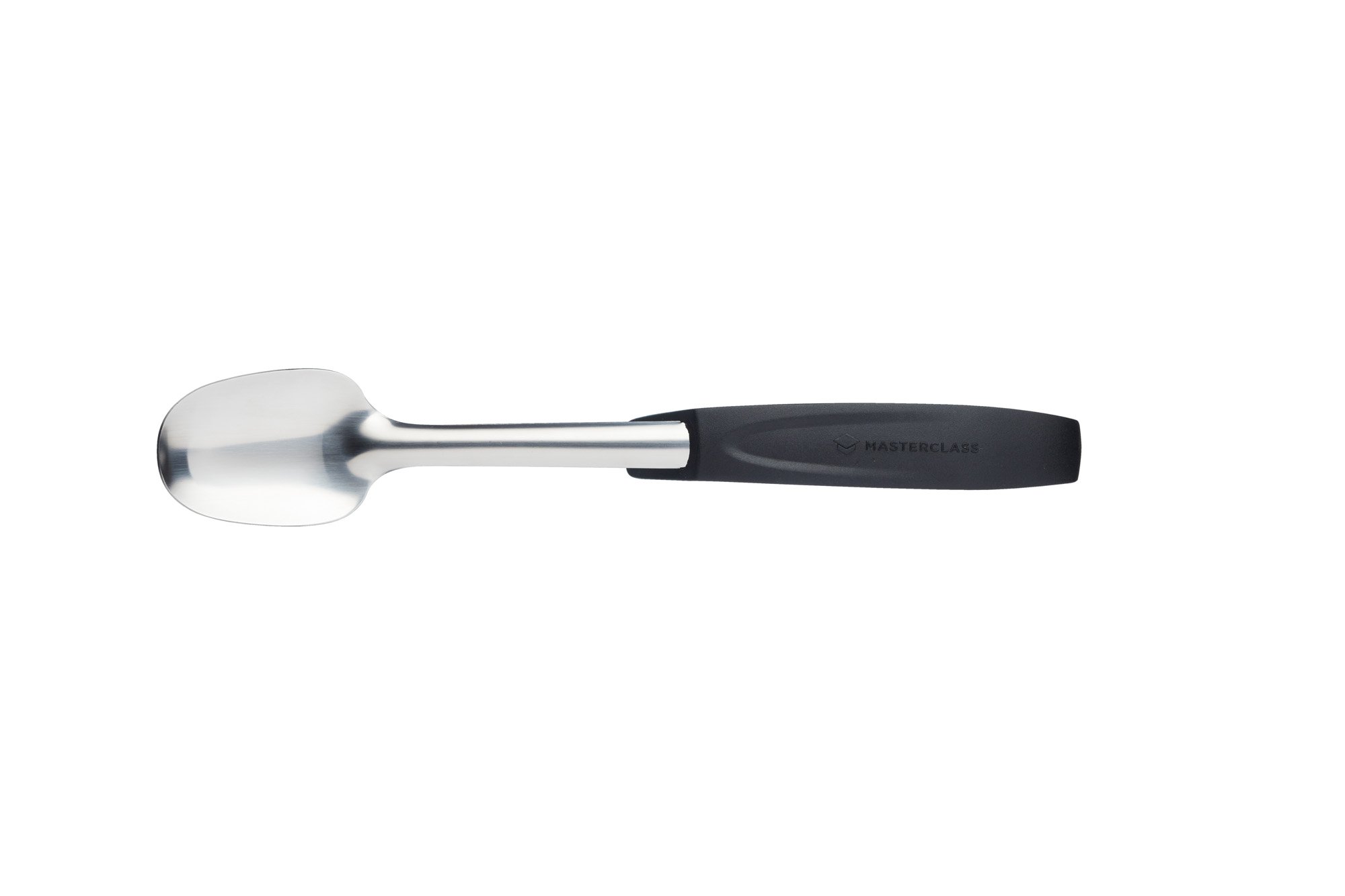 MasterClass Colour-Coded Catering-Quality Stainless Steel Salad Server Spoon, 30 cm (12 inches) - Black (General)
