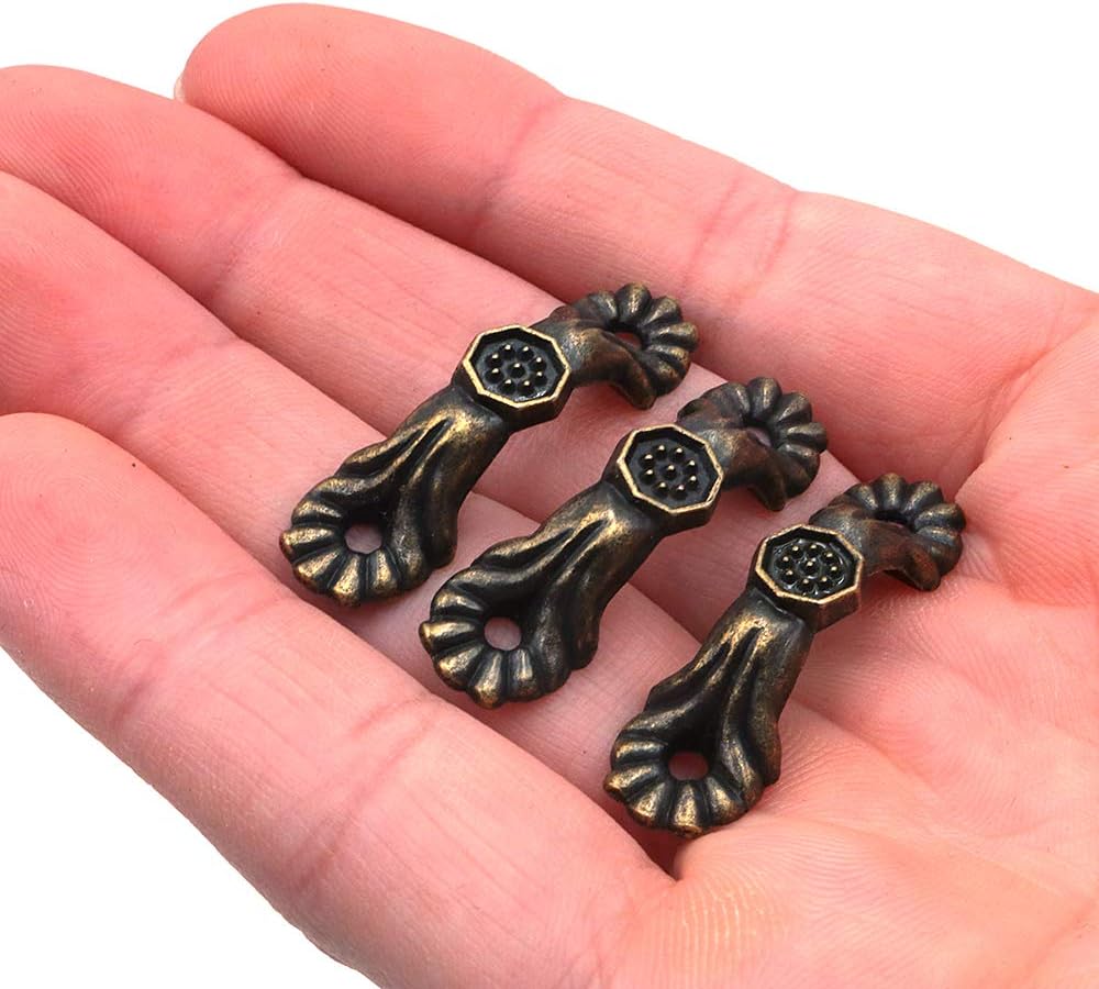 Namvo 20Pcs Practical Decorative Door Handles, 37 * 10mm Antique Furniture Handles for Wooden Box Cabinet - Image 5
