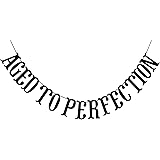 Qttier Aged to Perfection Banner for 50th 60th 70th 80th 90th 100th Birthday Anniversary Party Decorations Assembled Supplies