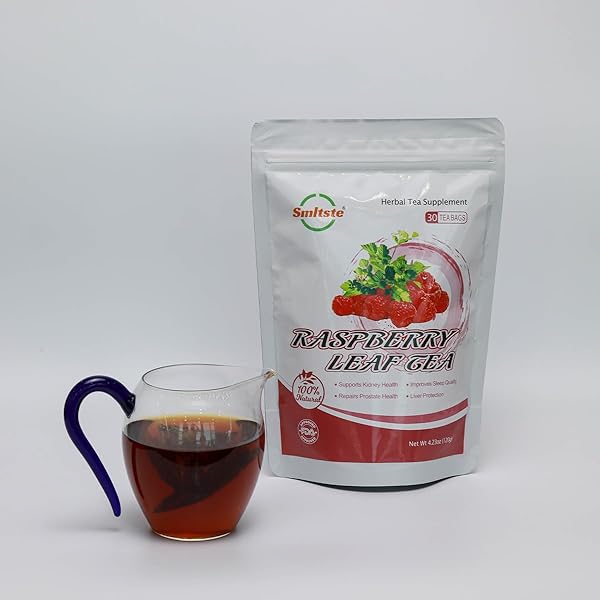 SMLTSTE 30 TEA BAGS ORGANIC DRIED RASPBERRY LEAF TEA,RED TEA NATURAL HERBAL TEA TO KEEP KIDNEY HEALTHY AND LIVER PROTECTION(4.23OZ/BAG)