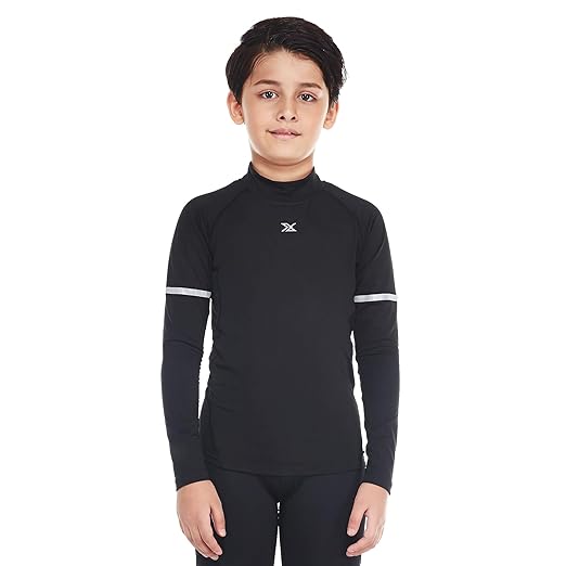 Bwiv Sportshirt Kinder Langarm Atmungsaktiv Sportunterwäsche Funktionsunterwäsche Jungen Thermounterwäsche Trainingshirt Funk