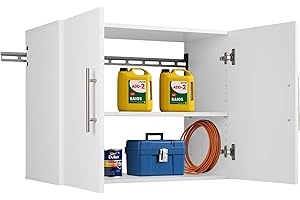 Prepac White HangUps 30" Upper Garage Cabinet, Bathroom Cabinet Wall Mount, Laundry Cabinet, Kitchen Wall Cabinet, Ideal for 