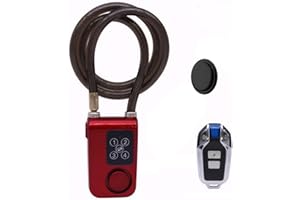 Mengshen ‌Heavy Duty Bike Alarm Lock with Tracker‌ Remote Control & PIN Code Access 10mm Anti-Theft Chain for Motorcycle Bike