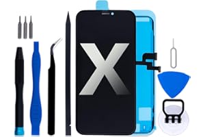 IGLOFIX for iPhone X Screen Replacement Kit, 5.8" LCD Display 3D Touch Digitizer Assembly with Frame Adhesive and Repair Tools (Model A1865/A1901/A1902/A1903)