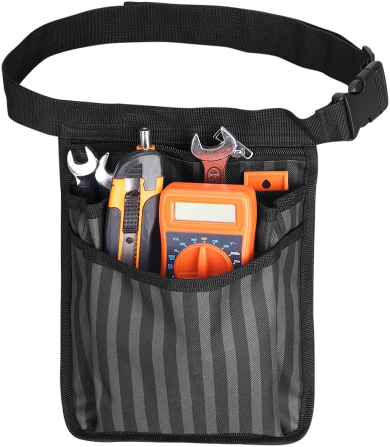 UKTYUAS Canvas Tool Belt Pouch Small Pocket Waist Bag Electrician Carpenter