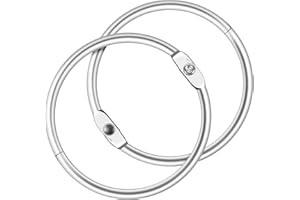 Bykonh Lot de 100 anneaux de classeur de bureau de 2,5 cm pour clés, papier, cartes mémoire, cartes d'index, carnets, photos,